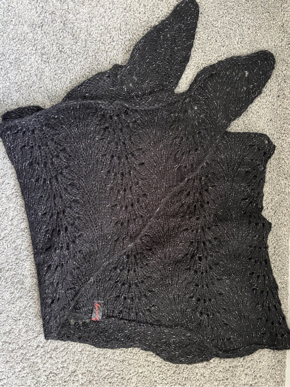 Vintage Lululemon Dance Black Open Knit Wrap Cardigan Sweater